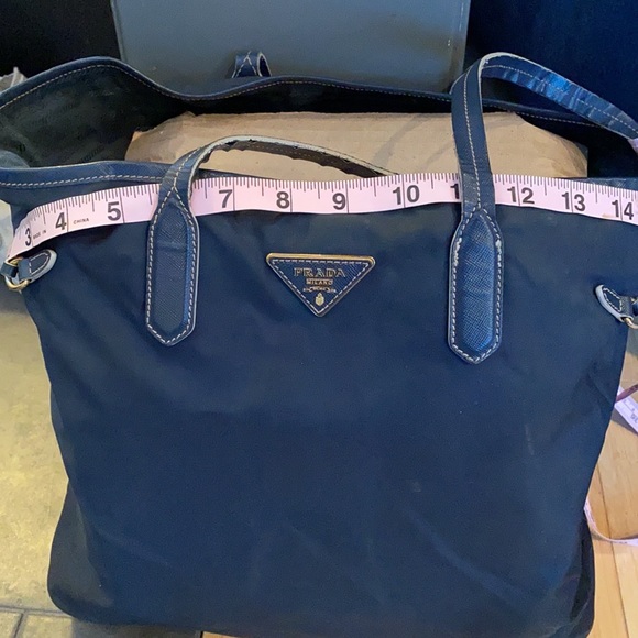Authentic PRADA Tote Navy Bag - Picture 12 of 14